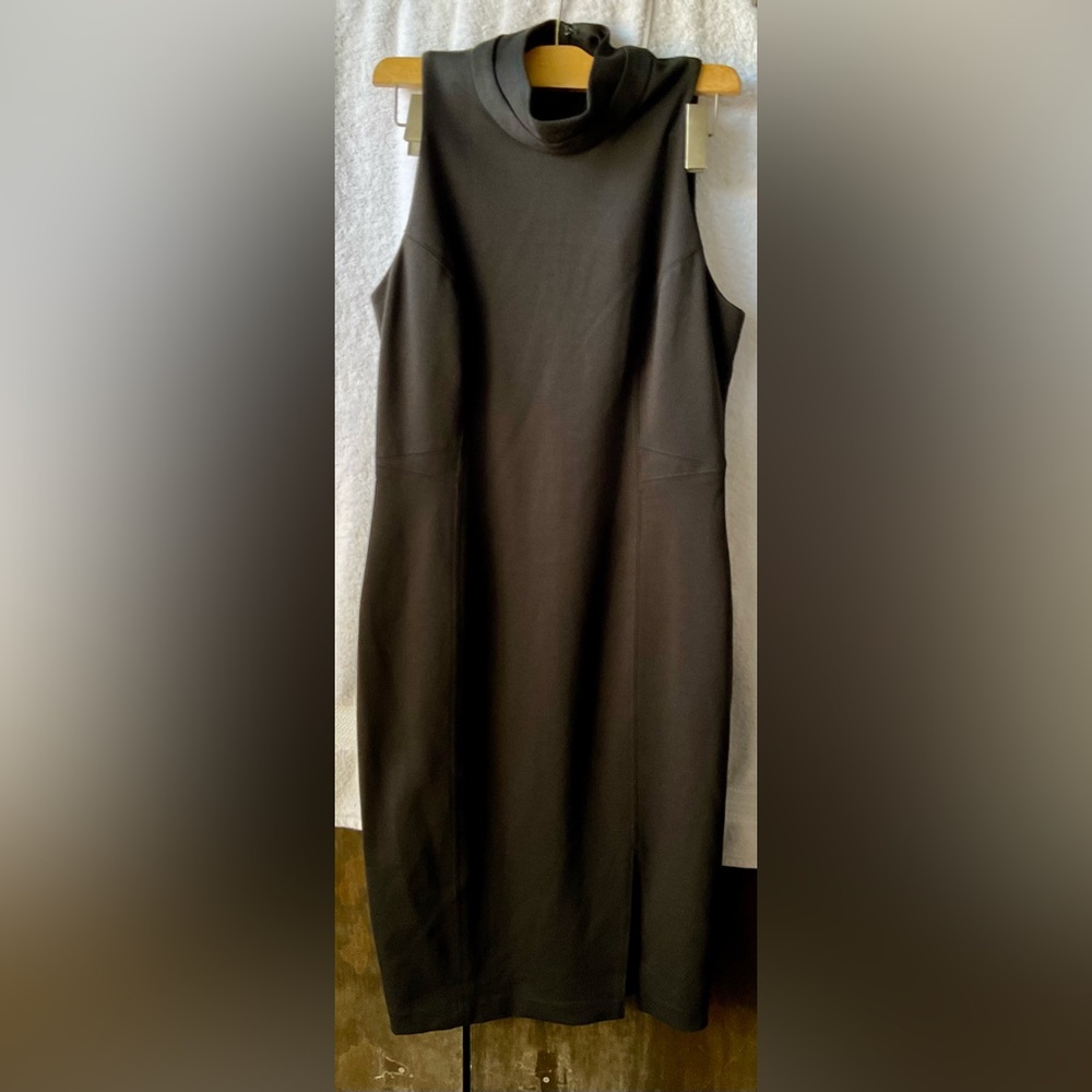 New York & Company Black Sheath Dress Mock Neck